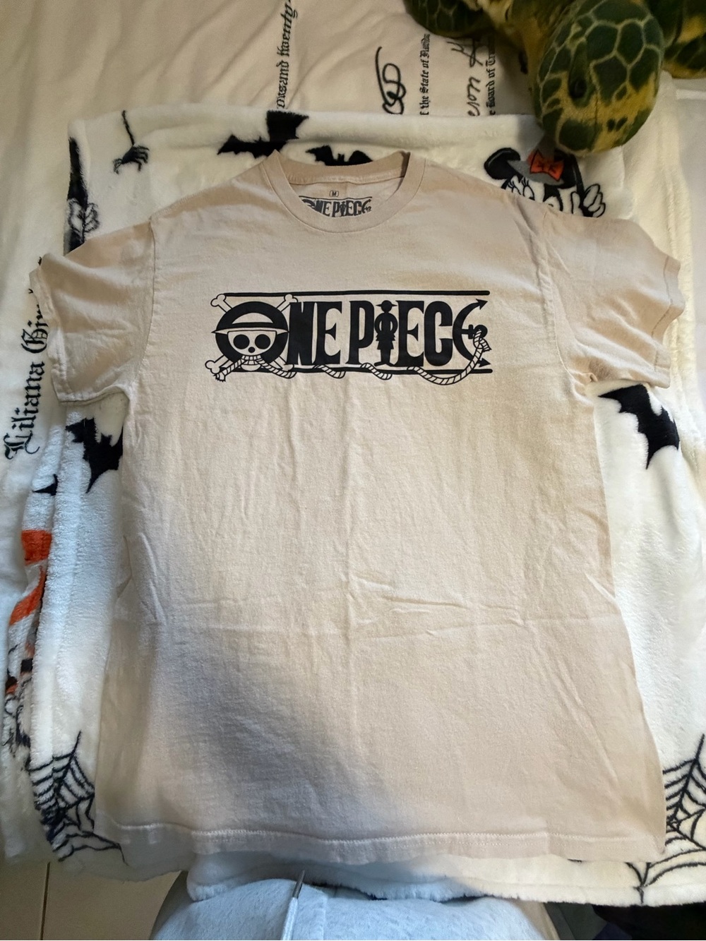Onepiece Cream Graphic Tee with Black Logo - Men
